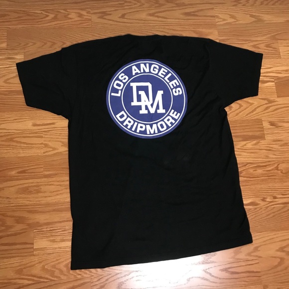 Men’s Set: Printed T-Shirt+Cap “Drip More”’ Black - Picture 5 of 8